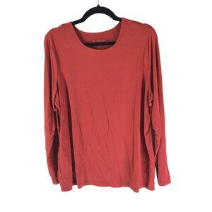 by Chicos Red Long Sleeve T-Shirt Top Soft Size 3 (US Size XL/16)